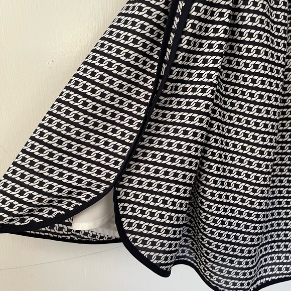 Banana Republic Dress Navy/White Chain Link Riviera 3/4 sleeve - Picture 3 of 7